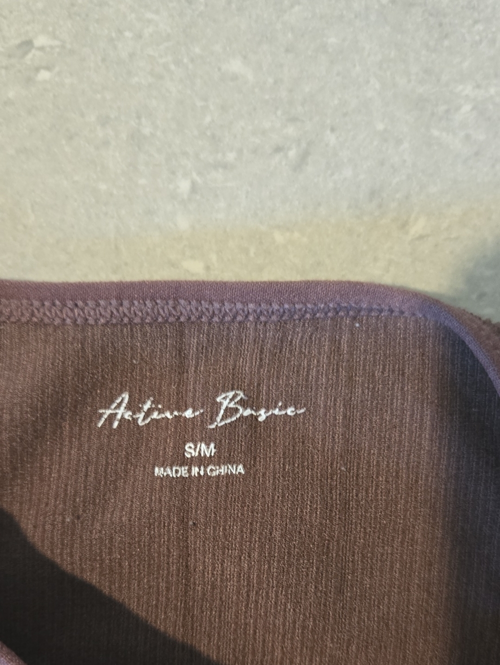 Active Basic Off-Shoulder Ribbed Crop Top - Brown - Picture 3 of 4